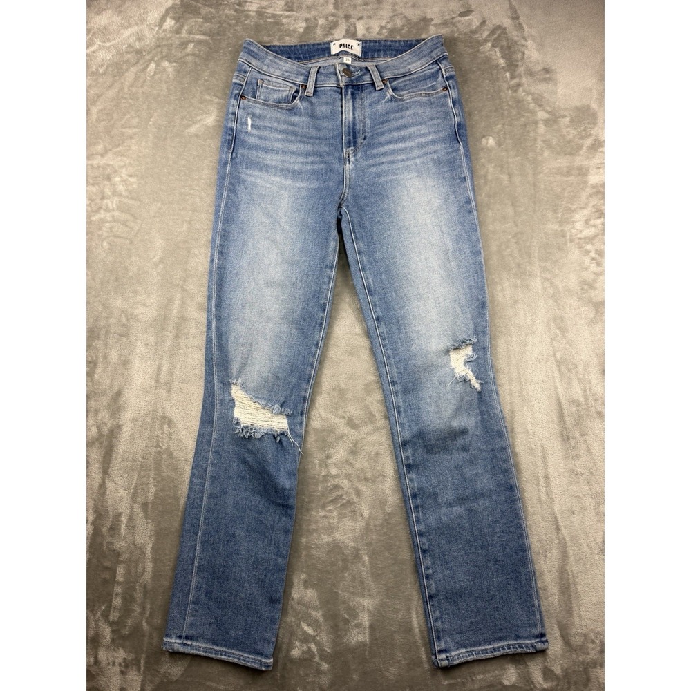 PAIGE Jeans Womens Size 26 High Rise Cindy Light Wash Distressed